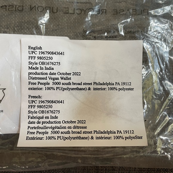 NWT Free People Vegan Leather Wallet - Picture 7 of 8